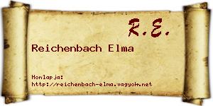 Reichenbach Elma névjegykártya